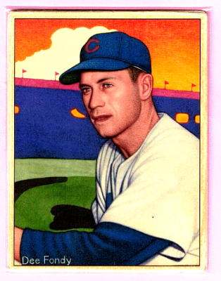 Picture, Helmar Brewing, Helmar This Great Game Card # 137, Dee Fondy, Left elbow extended, Chicago Cubs